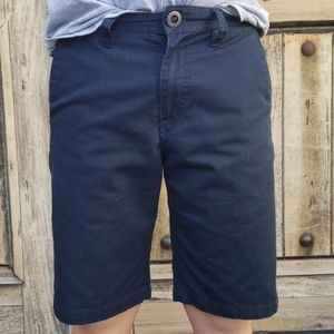 Boys' Volcom Navy Blue Chino Shorts Sz 26 (12)